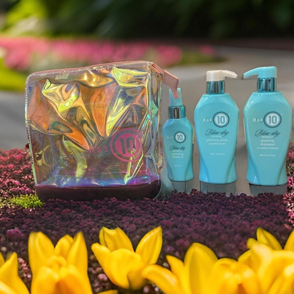 It's a 10 Blow Dry Miracle Glossing: shampoo, conditioner, leave-in treatment